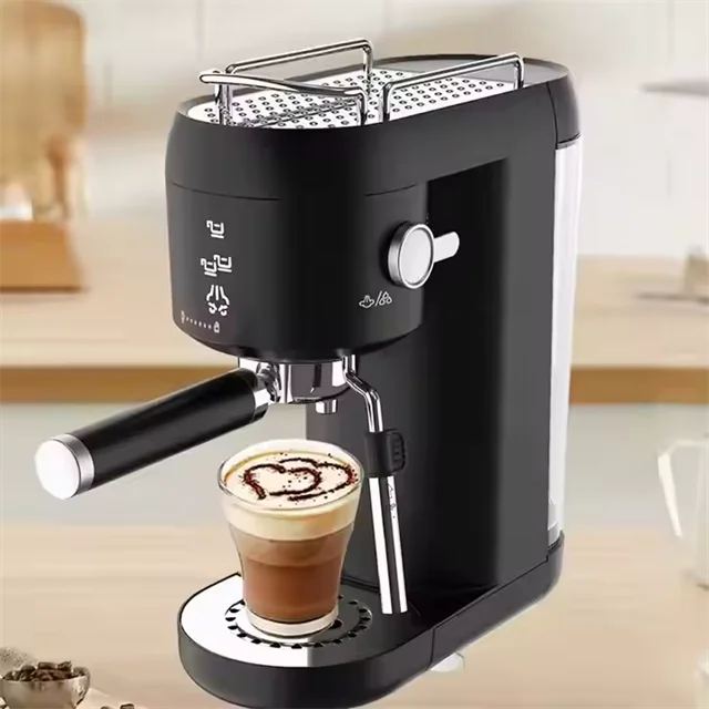 20 Bar Espresso Maker Milk Frother Steam Wand Latte Cappuccino Fully Automatic Stainless Steel Electronic Coffee Maker Machine