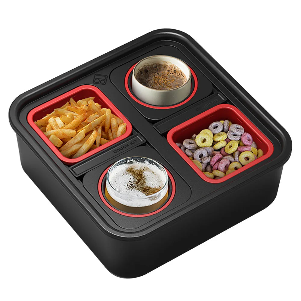 Choice Fun Three-axis Gyroscope Anti Tilt Cup Holder Large Capacity PP Snack Box, Can Be Heated or Refrigerated Phone Holder Box