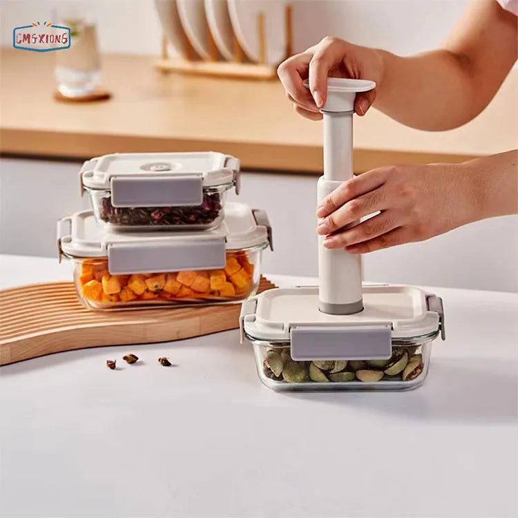 Factory Wholesale Vacuum Preservation Box Electric Vacuum Glass Lunch Box Sealed Storage