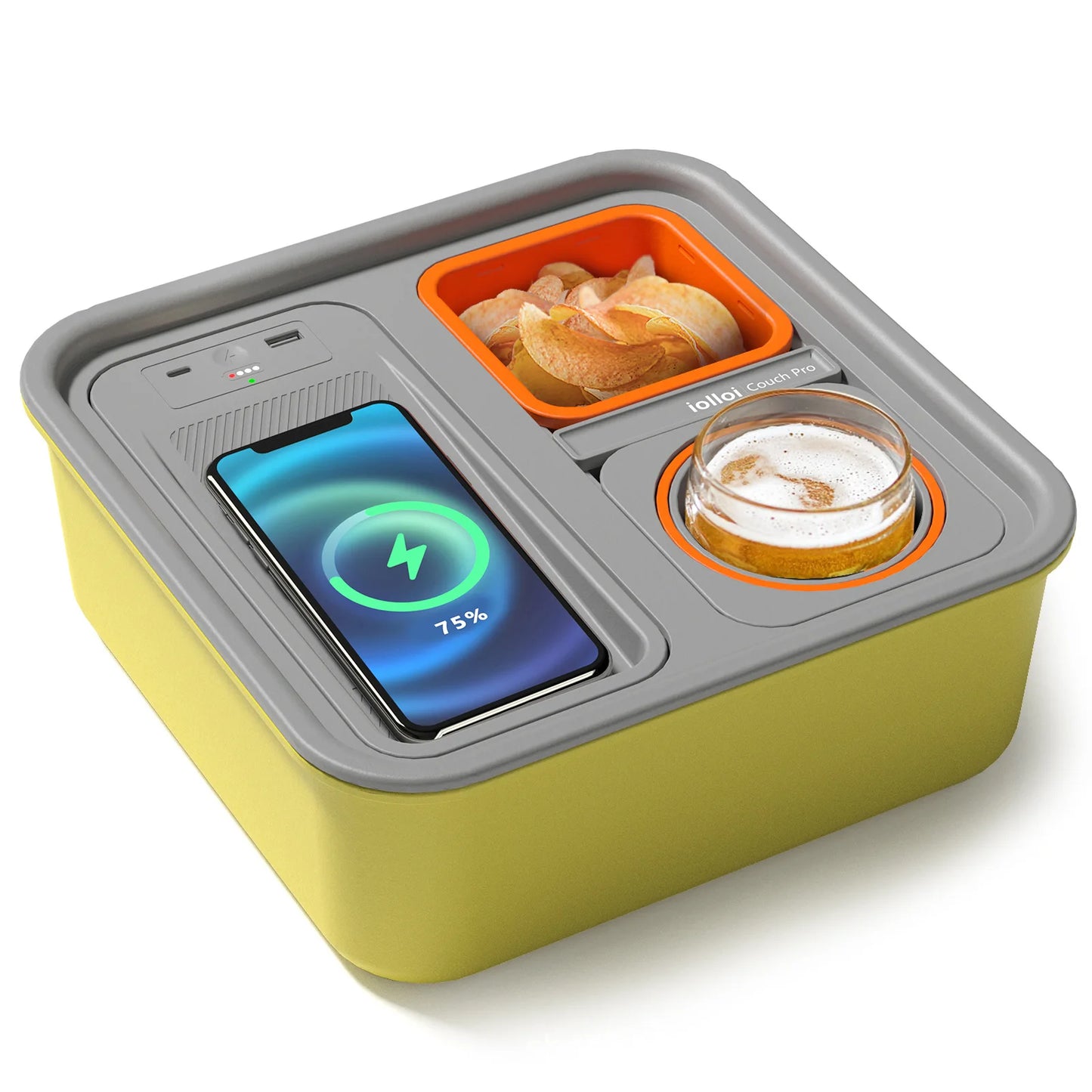 Choie Fun Outdoor Anti-Falling Cup Holder New Multi-Function Snack Box Storage Wireless Charging Mobile Power Food Boxs