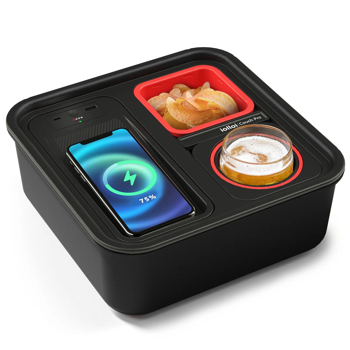 Choie Fun Outdoor Anti-Falling Cup Holder New Multi-Function Snack Box Storage Wireless Charging Mobile Power Food Boxs