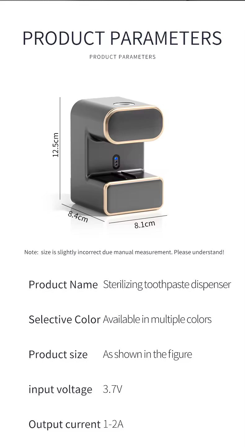 Esterilizador UV para cepillos de dientes y dispensador automático de pasta de dientes: organizador de baño de pared
