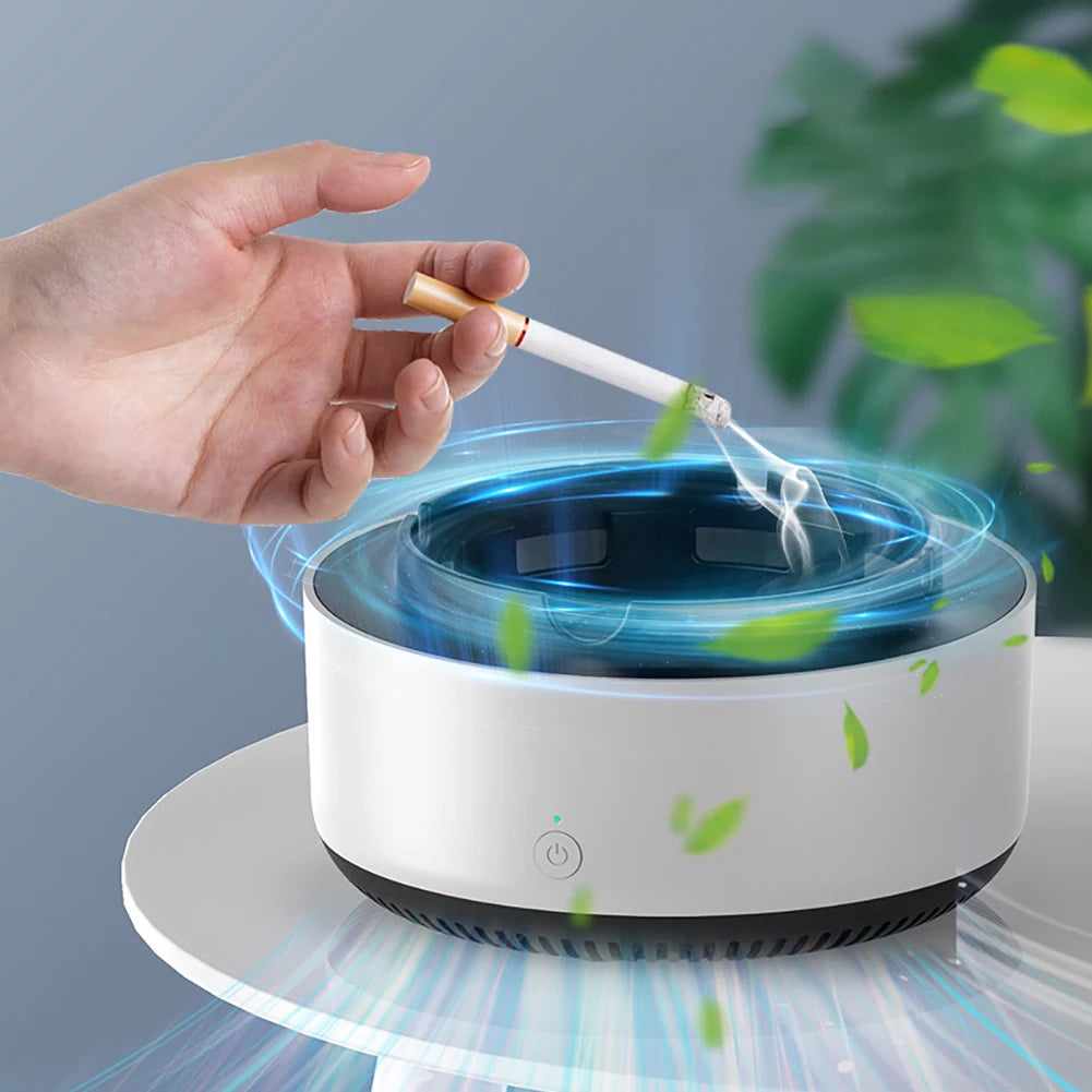 Automatic Air Purifier Ashtray for Filtering Second-Hand Smoke from Cigarettes Remove Odor Smoking Portable Air Purifier Ashtray