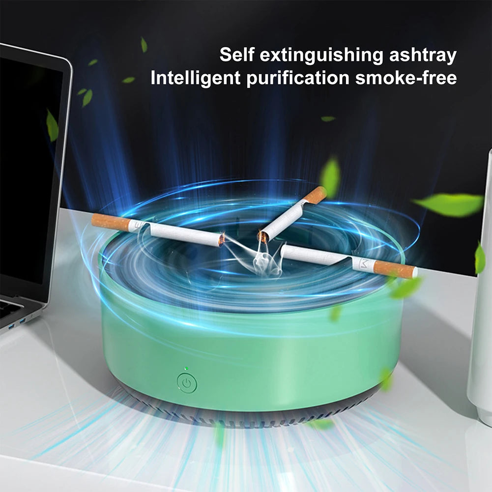 Automatic Air Purifier Ashtray for Filtering Second-Hand Smoke from Cigarettes Remove Odor Smoking Portable Air Purifier Ashtray