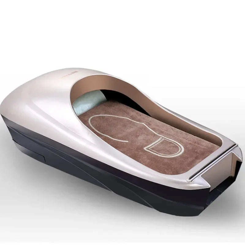 Máquina automática para cubrir zapatos, dispensador de membrana para suelas de zapatos de un solo uso, ahorro de tiempo y mano de obra.