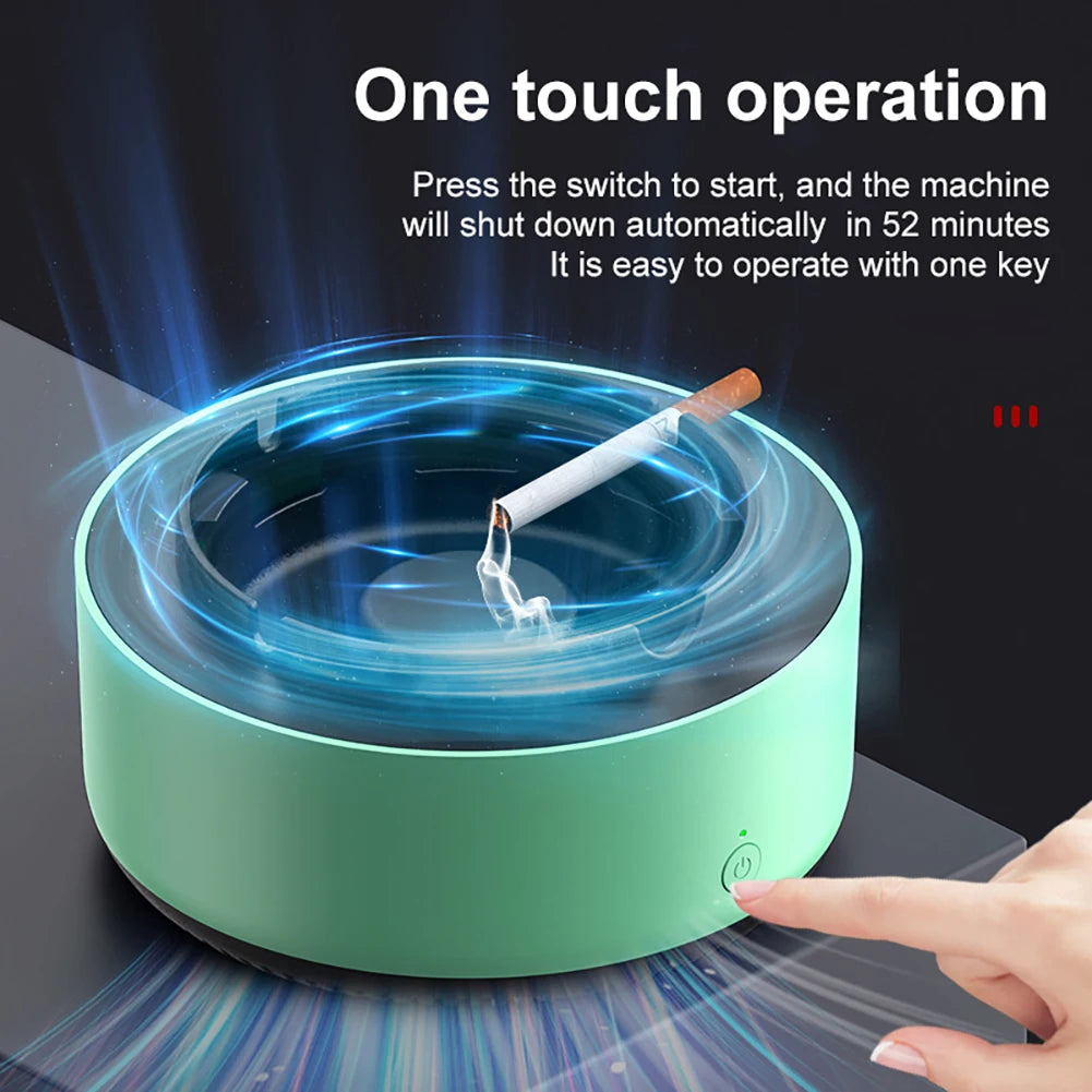 Automatic Air Purifier Ashtray for Filtering Second-Hand Smoke from Cigarettes Remove Odor Smoking Portable Air Purifier Ashtray