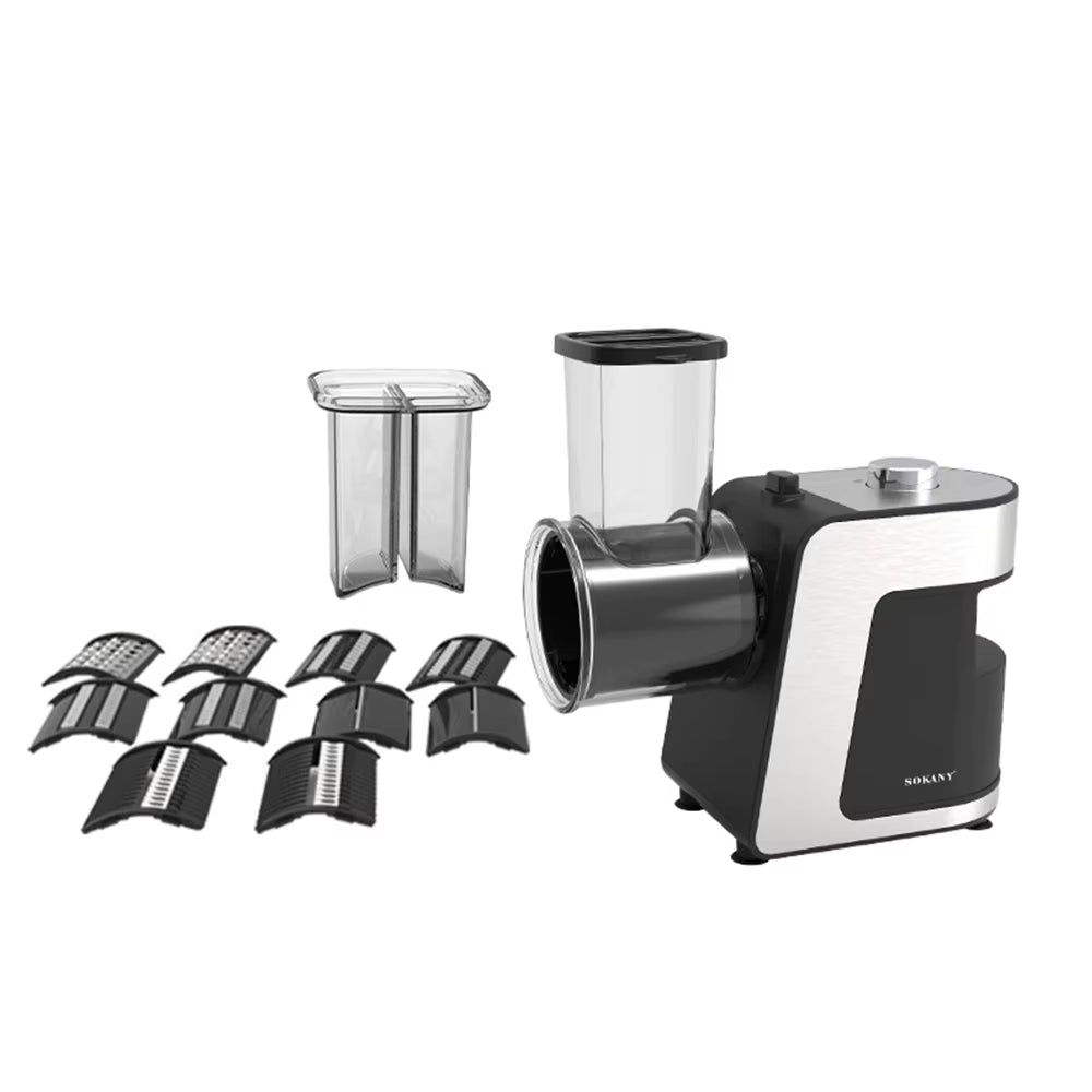 220V Electric Vegertable Cutter with 5Set Stainless Steel Blade 1000W Multifunction Potato Cucumber Carrot Slicer Food Processor