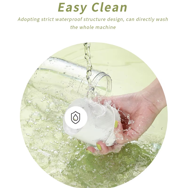 Portable Blender 350Ml Mini Portable Blender Smoothies 1400Mah Fresh Juice Travel Electric Travel Portable Mixer Kitchen