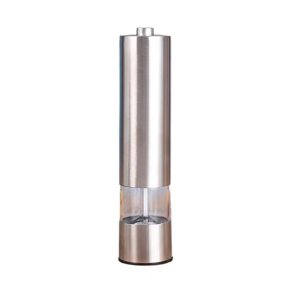 Electric Salt Pepper Grinder Set One Handed Operation Stainless Steel Spice Mill with Light Automatic Pepper Grinde for Kitchen