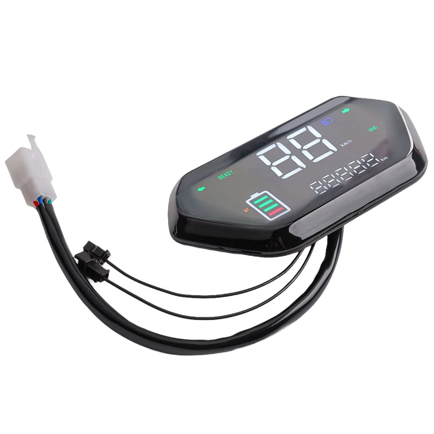 LCD Display Meter Control Panel for E-Bike Motor Digital Instrument Panel for Bike/Scootoer/Series Motors Black 48V/60V/72V