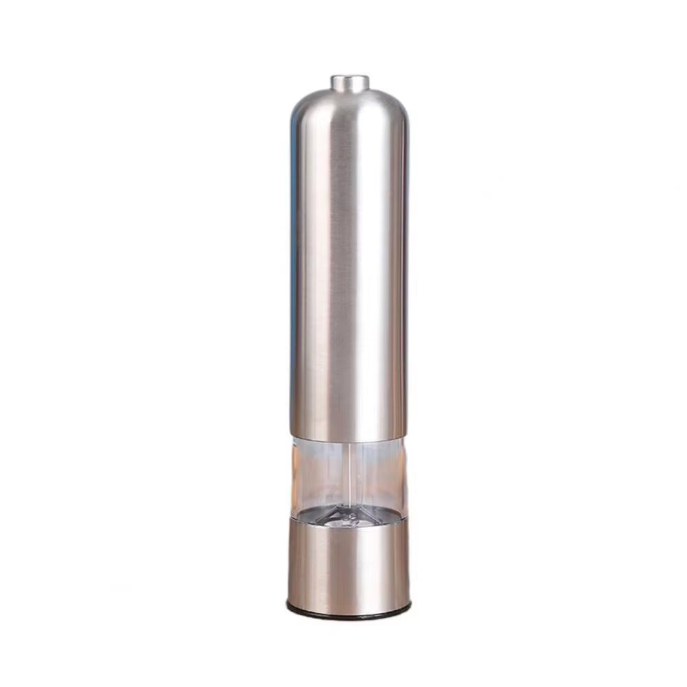 Electric Salt Pepper Grinder Set One Handed Operation Stainless Steel Spice Mill with Light Automatic Pepper Grinde for Kitchen