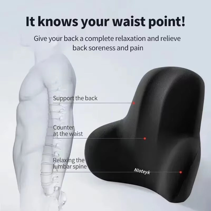 Memory Foam Car Neck Cushion Car Lumbar Support for Car Supplies Universal Neck Pillow Waist Cushion Car Seat Car Accessories