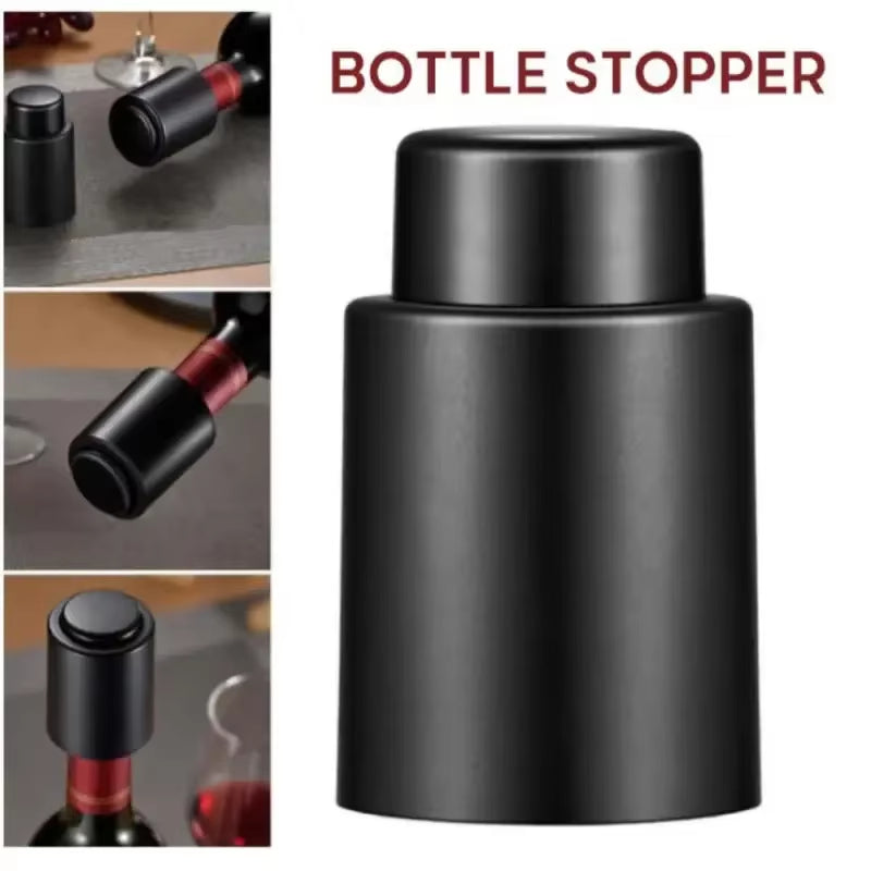 Vacuum Wine Bottle Cap Stopper Sealed Storage Vacuum Memory Wine Stopper Push Style Bar Tool Kitchen Red Wine Bottle Accessories