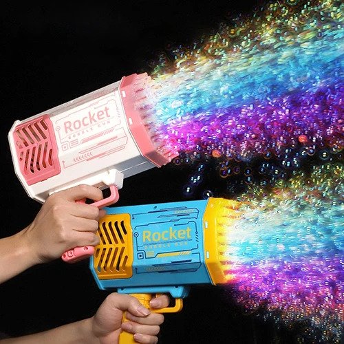 69 個の穴があるシャボン玉銃マシン