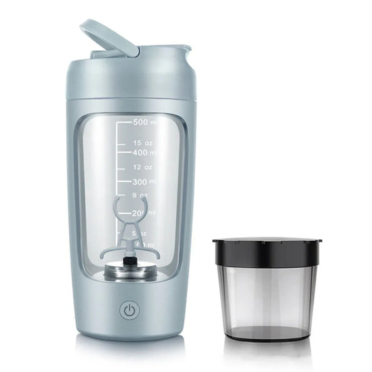 Vaso mezclador de proteínas eléctrico con almacenamiento de polvo