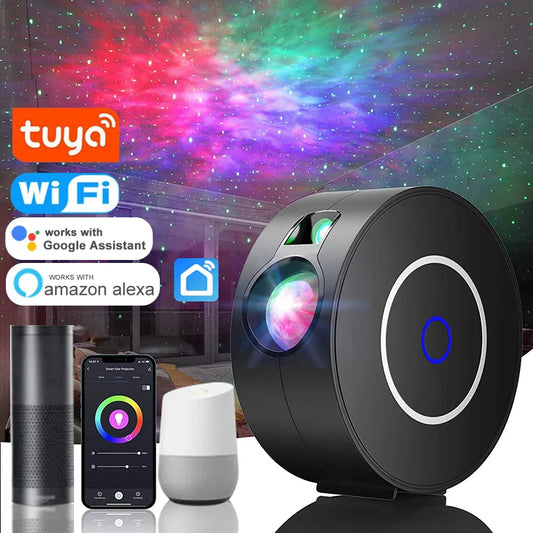 Proyector de luz nocturna inteligente Tuya WiFi Aurora Galaxy Star
