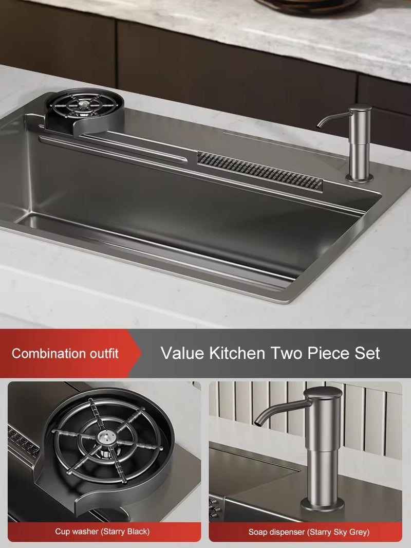 High-Pressure Cup Washer Automatic Rotating Kitchen Sink Vegetable Basin Home Coffee Milk Tea Shop Bar Cup Making