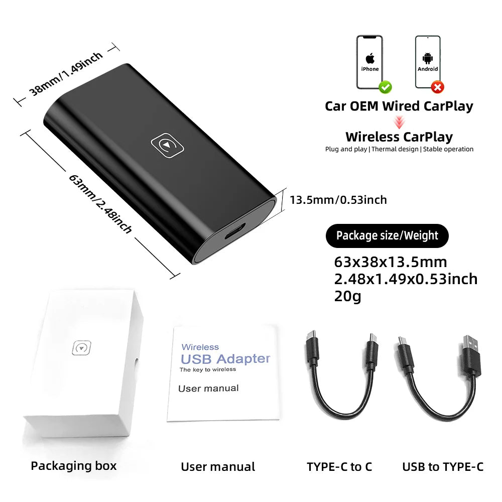 Apple用ワイヤレスCarPlayアダプター