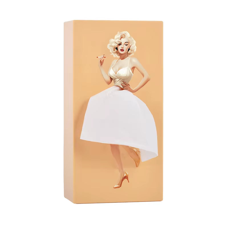 Cartoon Anime Girl Tissue Box Tissue Box Puffy Skirt Girl Face Tissue Box Cute Desktop Decorative Ornaments