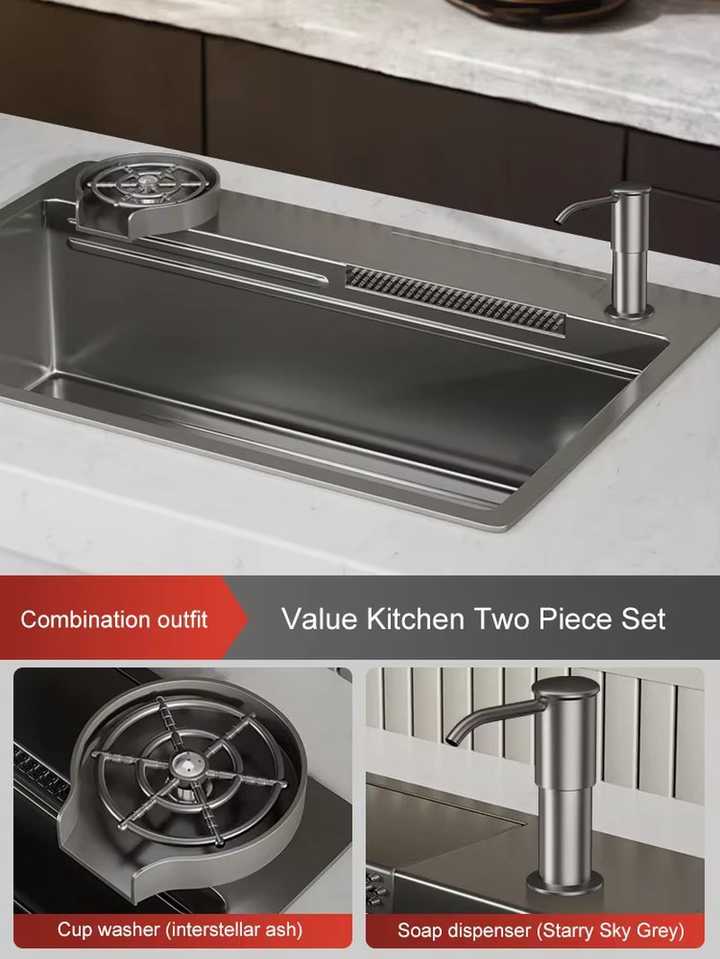 High-Pressure Cup Washer Automatic Rotating Kitchen Sink Vegetable Basin Home Coffee Milk Tea Shop Bar Cup Making