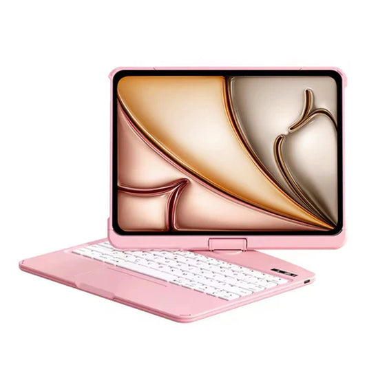 Transparent White Ipad Keyboard Case 360° Transparent Ipad Keyboard