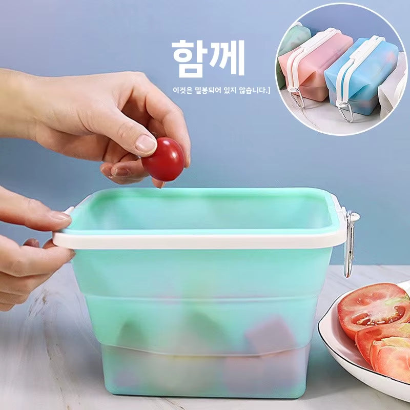 Edible Silicon Buggy Bag Refrigerator Recyclable Ness Protection Package Reusable Outdoor Fruit Silicone Sealed Bag
