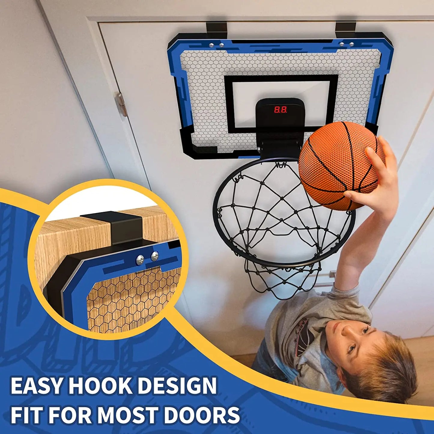 Aro de baloncesto de pared para entrenamiento en interiores