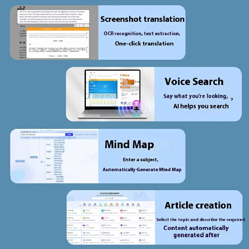 Deepseek Intelligent Voice Wireless Mouse Table Ppt Copywriting Creation Ai Drawing Multi Functional Intelligent Mouse