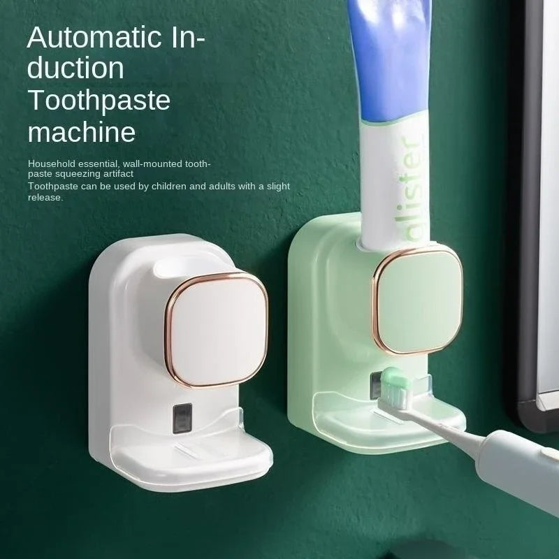 Automatic Induction Toothpaste Dispenser Wall Mounted Removable Rechargeable Toothpaste Squeezer Toothbrush Bathroom Accessories