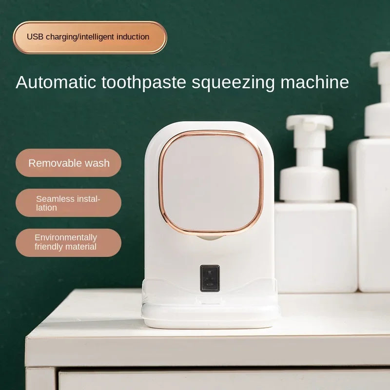 Automatic Induction Toothpaste Dispenser Wall Mounted Removable Rechargeable Toothpaste Squeezer Toothbrush Bathroom Accessories