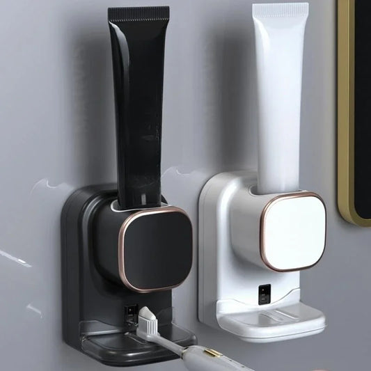Automatic Induction Toothpaste Dispenser Wall Mounted Removable Rechargeable Toothpaste Squeezer Toothbrush Bathroom Accessories