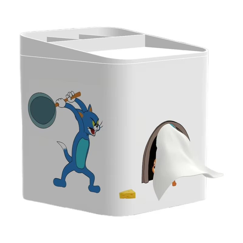 Cartoon Anime Girl Tissue Box Tissue Box Puffy Skirt Girl Face Tissue Box Cute Desktop Decorative Ornaments