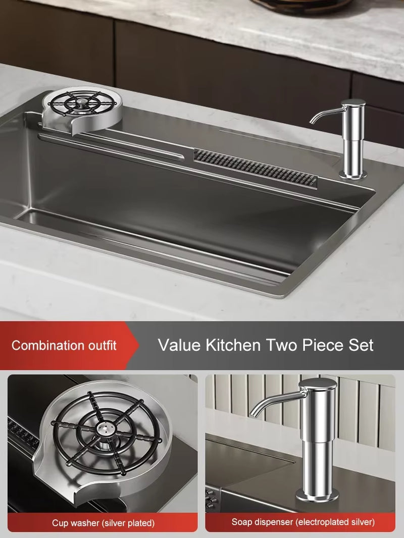 High-Pressure Cup Washer Automatic Rotating Kitchen Sink Vegetable Basin Home Coffee Milk Tea Shop Bar Cup Making
