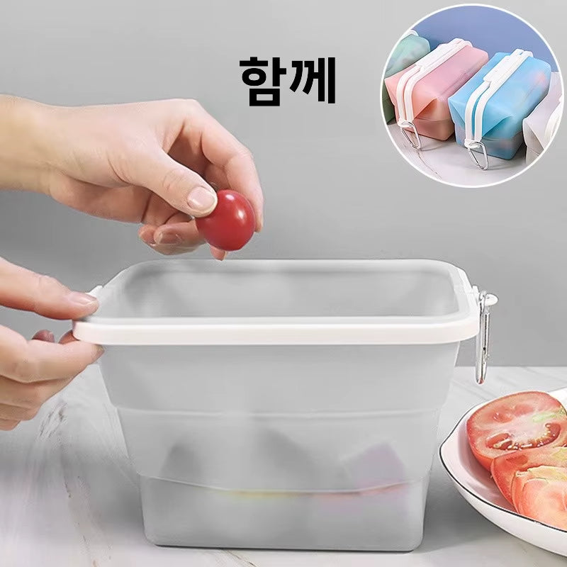 Edible Silicon Buggy Bag Refrigerator Recyclable Ness Protection Package Reusable Outdoor Fruit Silicone Sealed Bag